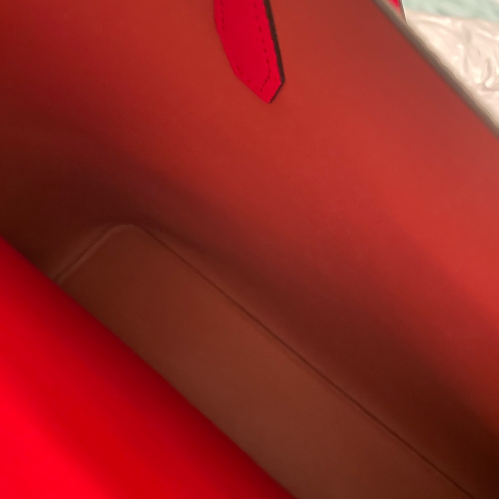 Tory Burch Red Structured Tote Bag NWT - Picture 7 of 9